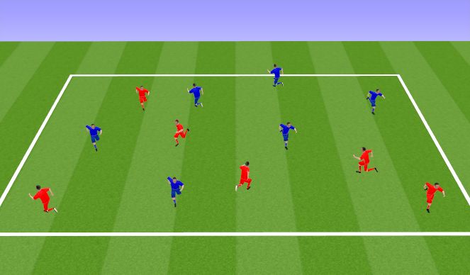Football/Soccer Session Plan Drill (Colour): Screen 1: Warm up.