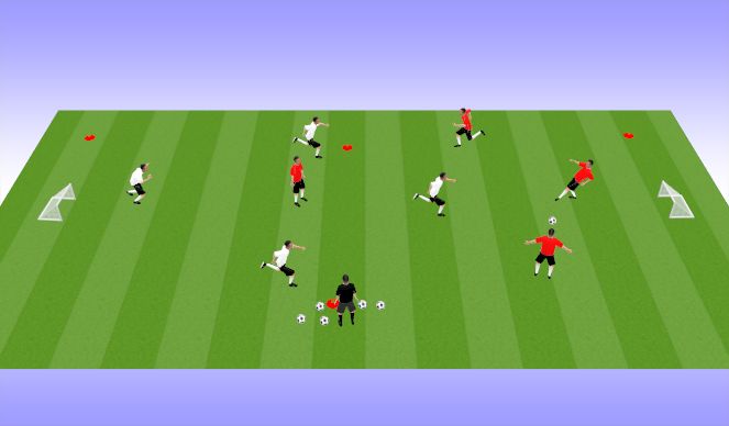 Football/Soccer Session Plan Drill (Colour): 4v4 Game