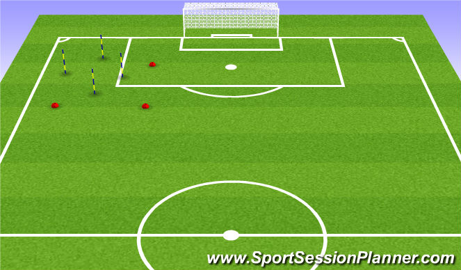 Football/Soccer Session Plan Drill (Colour): Warm-up