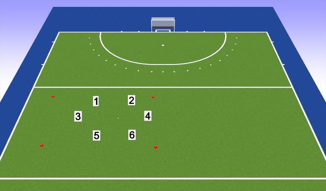 Hockey Session Plan Drill (Colour): Warm Up
