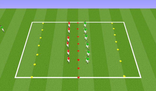 Football/Soccer: Tic-tac-toe - fun warmup (Warm-ups, Beginner)