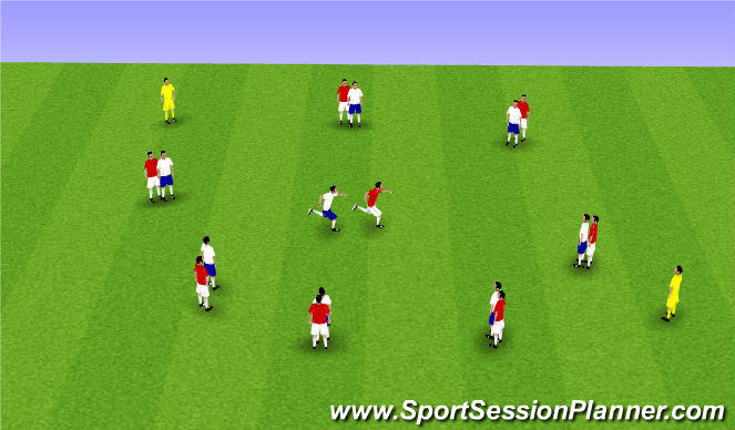Football/Soccer Session Plan Drill (Colour): Warm up