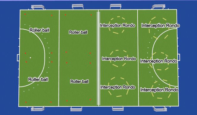 Hockey Session Plan Drill (Colour): Pitch Layout 1