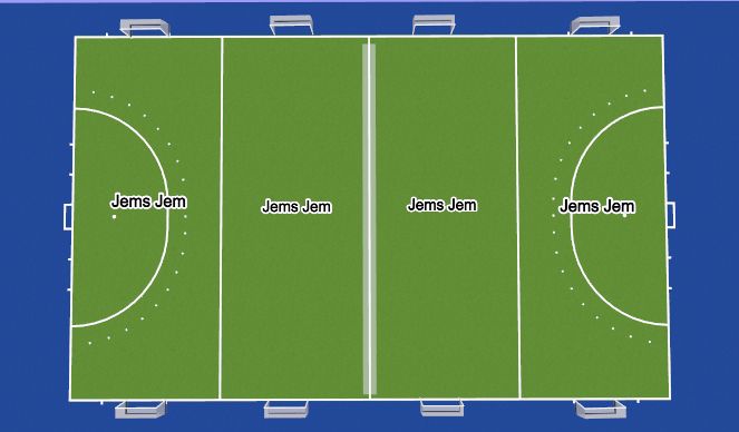 Hockey Session Plan Drill (Colour): Pitch Layout 3
