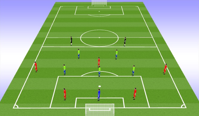 Football/Soccer Session Plan Drill (Colour): SSA - 6v5+2