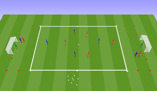 Football/Soccer Session Plan Drill (Colour): SSG