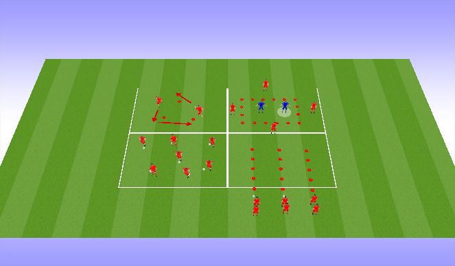 Football/Soccer Session Plan Drill (Colour): Warm Up