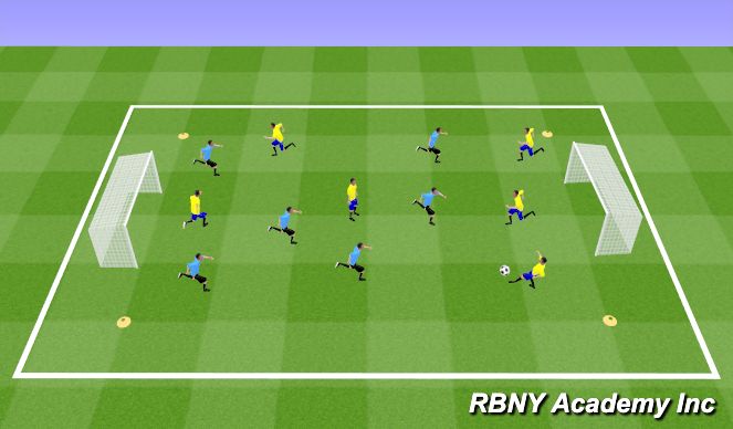 Football/Soccer Session Plan Drill (Colour): Barca Game 