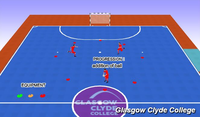 Futsal Session Plan Drill (Colour): Introduction - Warm Up 1