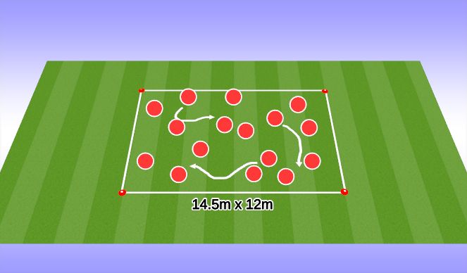Football/Soccer Session Plan Drill (Colour): Warm up