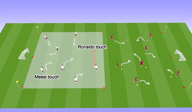 Football/Soccer Session Plan Drill (Colour): warm up