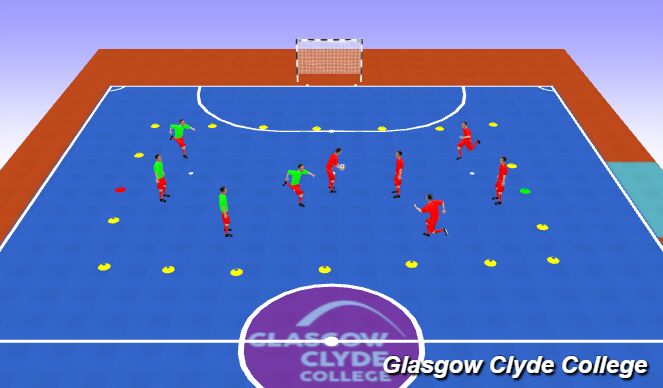 Futsal Session Plan Drill (Colour): Conditioned Game