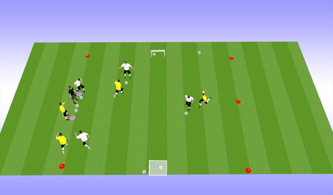 Football/Soccer Session Plan Drill (Colour): 1v1 Games