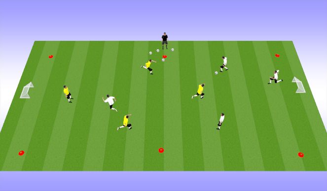 Football/Soccer Session Plan Drill (Colour): 4v4 Games