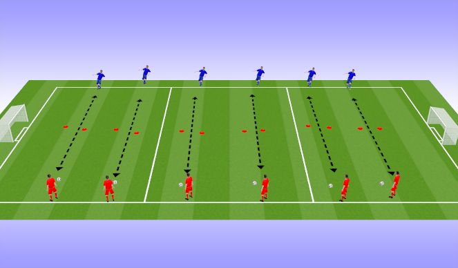 Football/Soccer Session Plan Drill (Colour): Pass technical