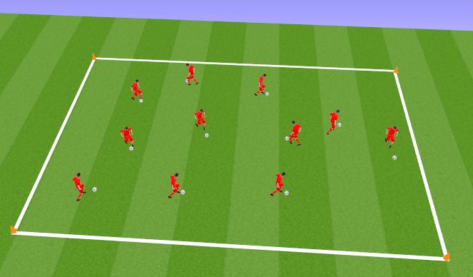 Football/Soccer Session Plan Drill (Colour): Warm up