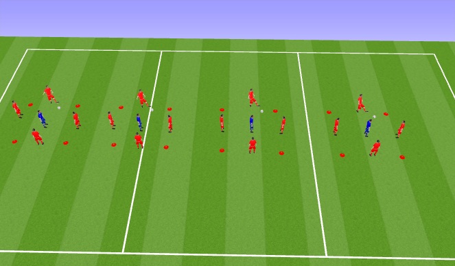 Football/Soccer Session Plan Drill (Colour): Rondo competitions 