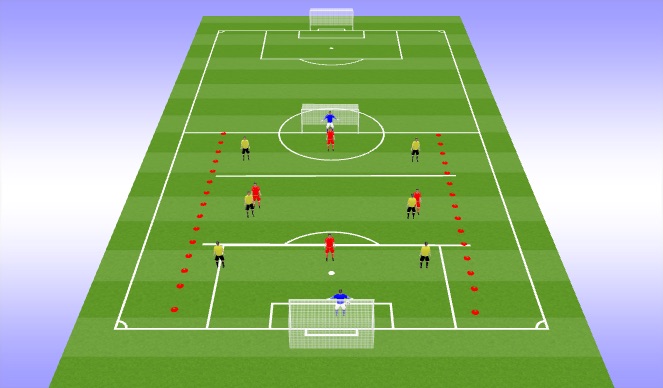 Football/Soccer Session Plan Drill (Colour): Ball retention tech and quick transitions