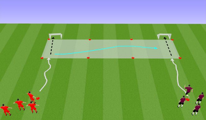 Football/Soccer Session Plan Drill (Colour): WARM UP