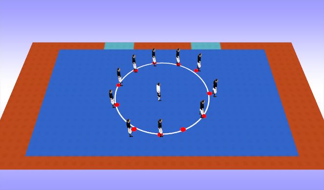 Futsal Session Plan Drill (Colour): Fun Warm Up