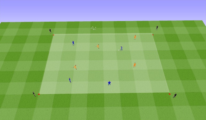 Football/Soccer Session Plan Drill (Colour): Condition - 4v4+4