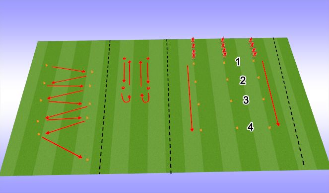 Football/Soccer Session Plan Drill (Colour): 2009 warm up