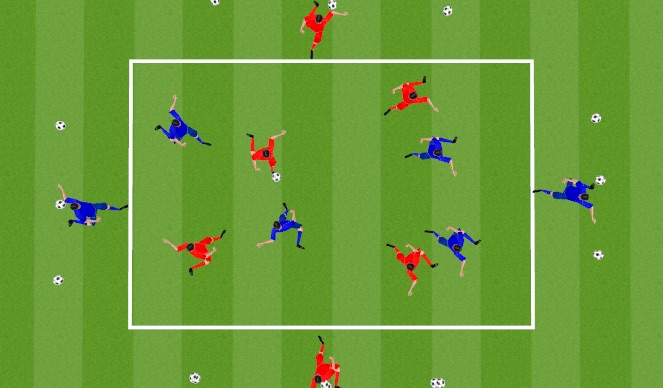 Football/Soccer Session Plan Drill (Colour): 4v4 +2 Possession