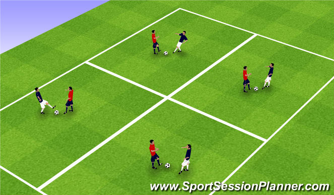 Football/Soccer Session Plan Drill (Colour): SI Technical Warm-Up