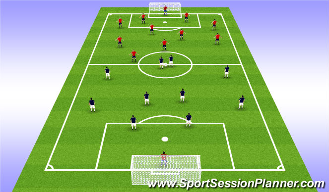 Football/Soccer Session Plan Drill (Colour): SIV Match