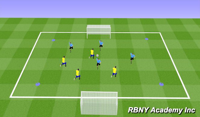 Football/Soccer Session Plan Drill (Colour): S.S.G 