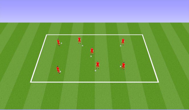 Football/Soccer Session Plan Drill (Colour): Ball mastery (technique)