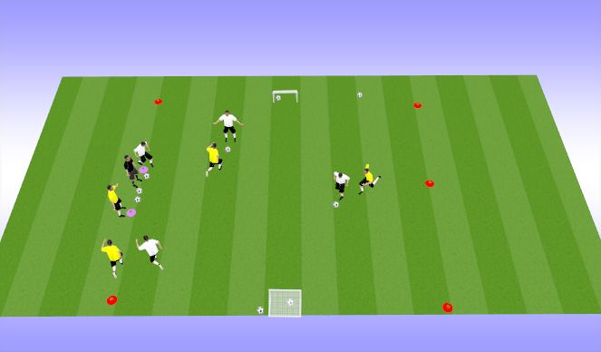 Football/Soccer Session Plan Drill (Colour): 1v1 Games