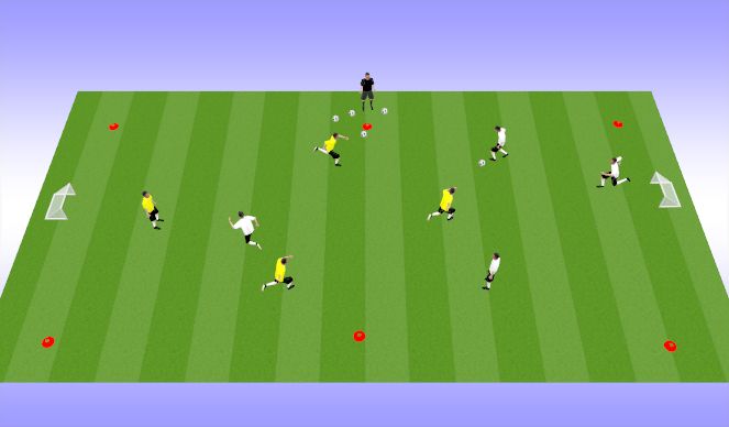 Football/Soccer Session Plan Drill (Colour): 4v4 Games