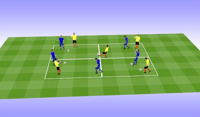 Football/Soccer Session Plan Drill (Colour): Practical receiving to switching play