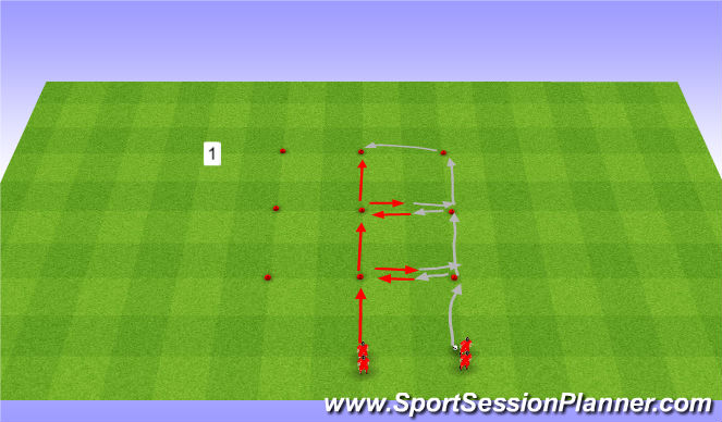 Football/Soccer Session Plan Drill (Colour): Warm up. Rozgrzewka.