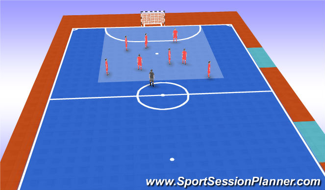 Futsal Session Plan Drill (Colour): Entrenador dice