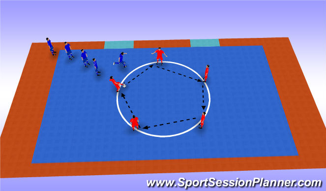 Futsal Session Plan Drill (Colour): Reloj