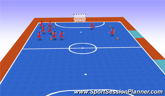 Futsal Session Plan Drill (Colour): Vagon