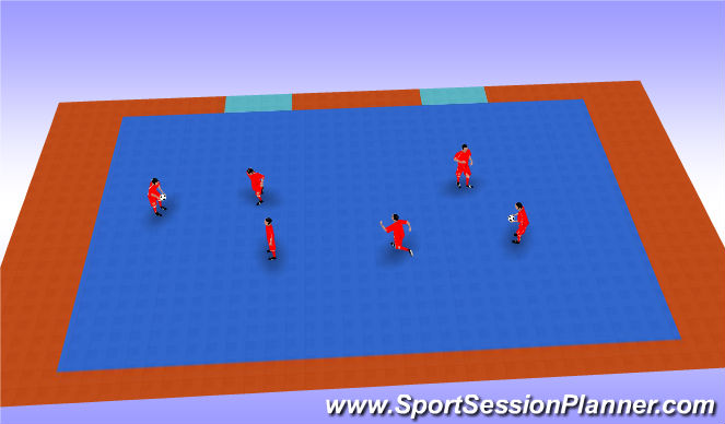 Futsal Session Plan Drill (Colour): Que no se junten