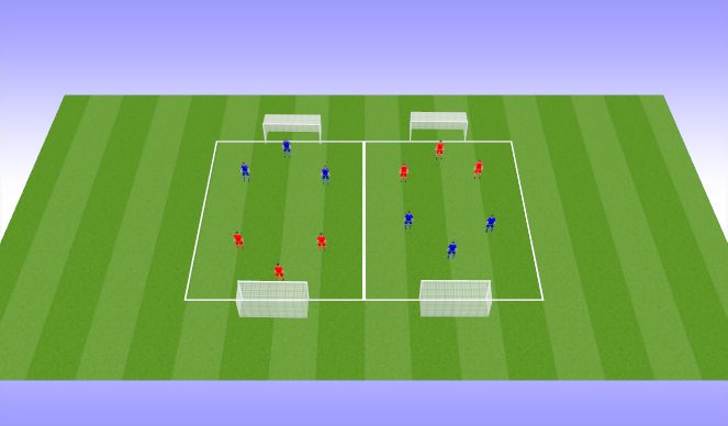 Football/Soccer Session Plan Drill (Colour): 3v3 tournament