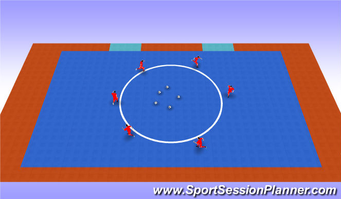 Futsal Session Plan Drill (Colour): Tu balon