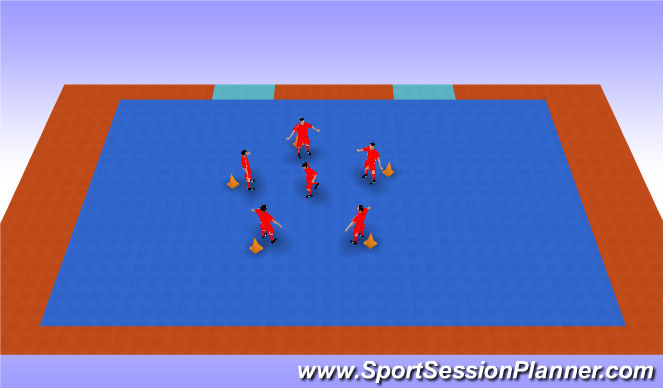 Futsal Session Plan Drill (Colour): Sal del corro