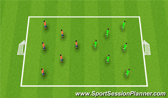 Football/Soccer Session Plan Drill (Colour): Team Building Activity: Handball