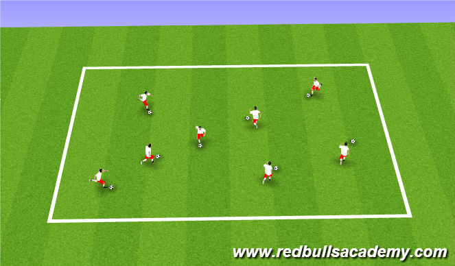 Football/Soccer Session Plan Drill (Colour): Arrival Warm Up
