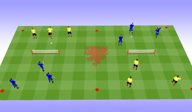 Football/Soccer Session Plan Drill (Colour): Control Technical Practice 20 minutes.