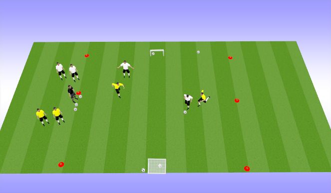 Football/Soccer Session Plan Drill (Colour): 2v2 Games