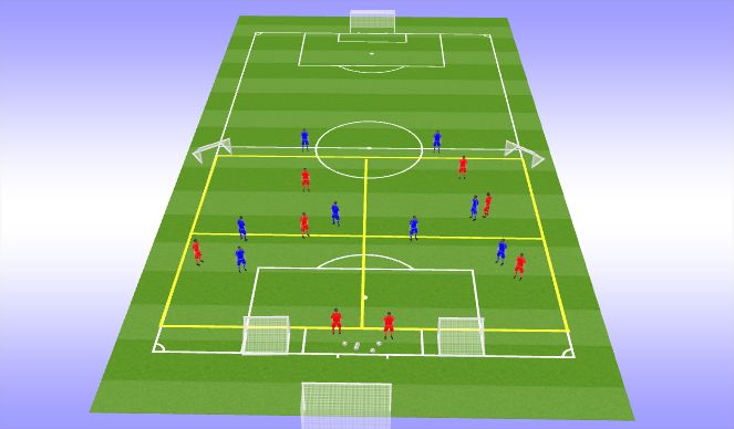 Football/Soccer Session Plan Drill (Colour): Positional Game - Initial