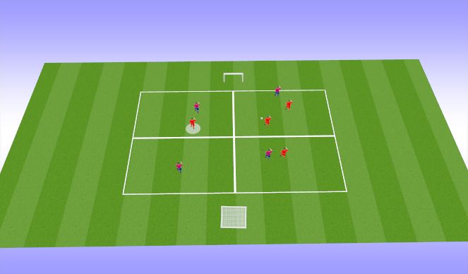 Football/Soccer Session Plan Drill (Colour): Technical Opposed 2