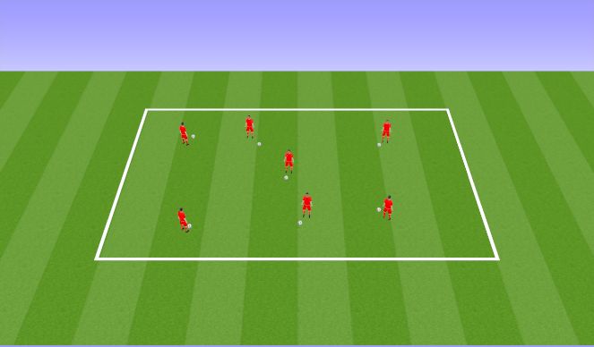 Football/Soccer Session Plan Drill (Colour): Ball mastery (technique)