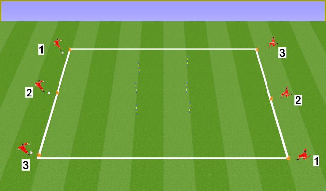 Football/Soccer Session Plan Drill (Colour): T´cenico/resistencia aerobica